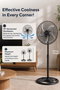 Kumtel KTF-340 Ventilador de 18 pulgadas Negro